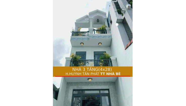 Nhà mới – 3 tầng sổ hồng – hẻm thẳng htp nhà bè