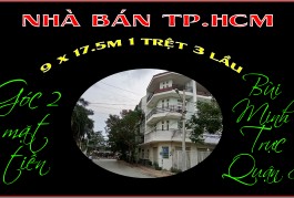 Bán rẻ nhà phố góc 2 mặt tiền 9 x 17.5m Bùi Minh Trực trung tâm Q8 TP.HCM