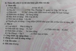 Bán nhà Hẻm xe hơi, Lê Văn Thọ, 4x11m, 2 tầng chỉ 4 tỷ