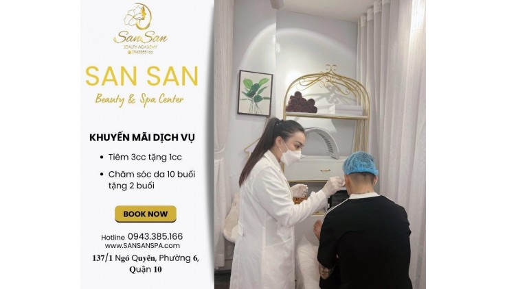 SAN SAN BEAUTY CHƯƠNG TRÌNH SIÊU ƯU ĐÃI DỊCH VỤ FILLER CHỈ CÒN 999K/1cc C.ấ.y Collagen HA chỉ #999k 1cc Địa chỉ: 137/1 Ngô Quyền, Phường 6, Quận 10.