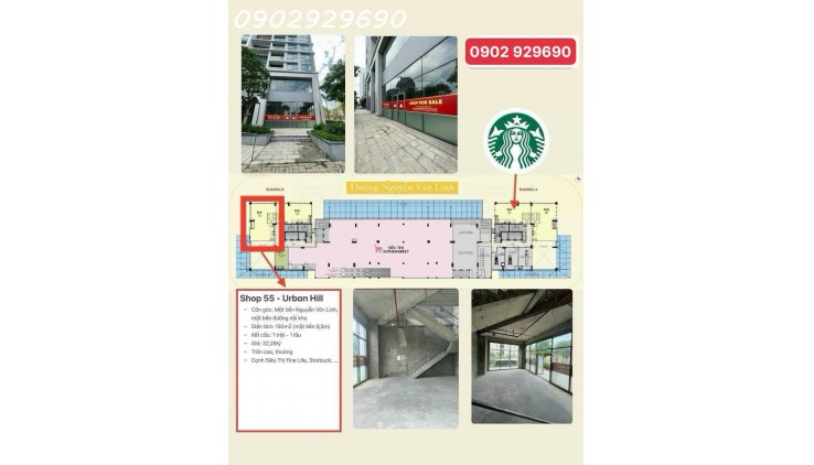 Bán Shop góc mặt tiền Nguyễn Văn Linh Phú Mỹ Hưng, Quận 7, TpHCM
