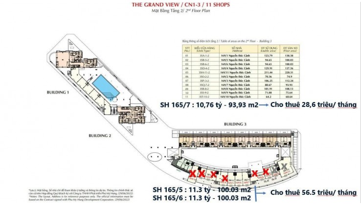 Shophouse Grandview mặt tiền đường Nguyễn Đức Cảnh - Mua trực tiếp CĐT