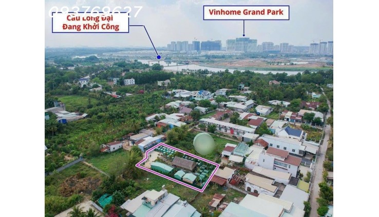 Bán đất phường Long Phước quận 9 sát bên cầu Long Đại,thổ cư,sẵn khai thác homestay