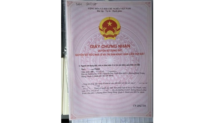 CHÍNH CHỦ Cần Bán Nhà Trọ Mặt Tiền Đường 39, Phường Bình Trưng Đông, Quận 2, TP HCM