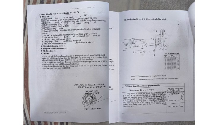 CHÍNH CHỦ Bán Nhà Trọ Mặt Tiền Đường 39, Phường Bình Trưng Đông, Quận 2, TP HCM