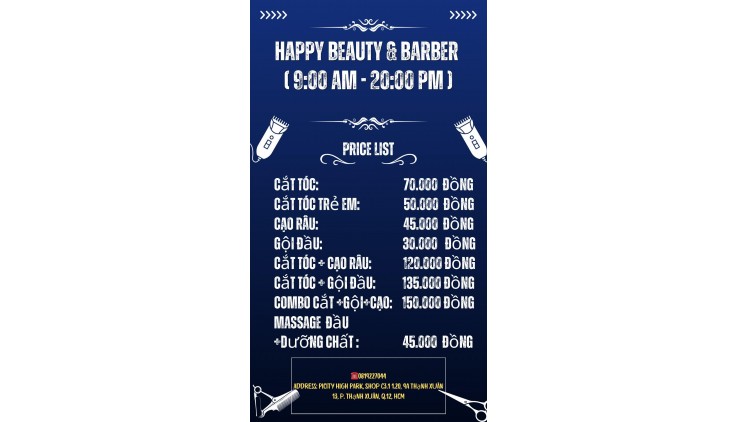 CỰC HOT - hôm nay được ngày tốt tiệm chúng em Khai Trương Tiệm Tóc Happy Beauty & Barber