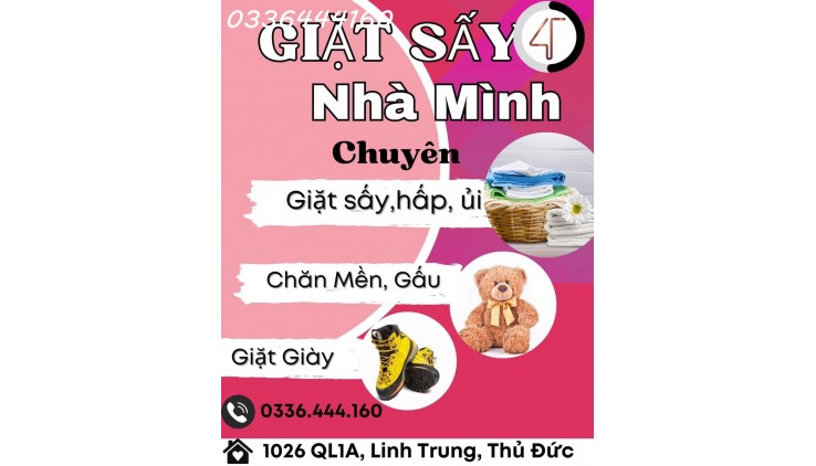 GIẶT SẤY NHÀ MÌNH - TIỆM GIẶT NHÀ MÌNH XIN CHÀO! Địa chỉ: 1026,QL1A, Phường Linh Trung,TP Thủ Đức