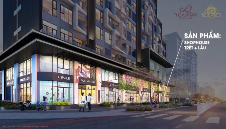 Bán Shophouse The Aurora mặt tiền Nguyễn Lương Bằng, 1 trệt 1 lầu, Full kính. Nhận ưu đãi 0901323786