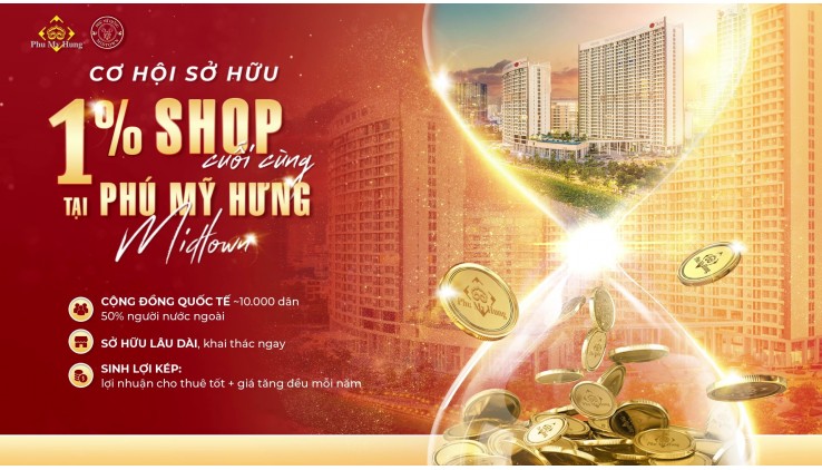 Phú Mỹ Hưng mở bán Shop The Aurora, ngay mặt tiền đường Nguyễn Lương Bằng, lịch TT dài, vay LS 0%. Nhận ưu đãi 0901323786