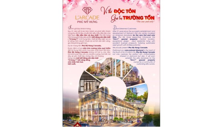 LARCADE PHÚ MỸ HƯNG Hiếm có, Xuất hiện 1 lần duy nhất