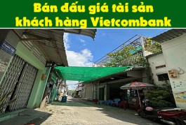 Bán đấu giá tài sản khách hàng Vietcombank, đất 342,5m2, giá 14 tỷ 056