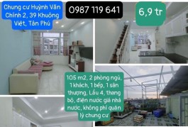 Một căn Penthouse 2 phòng ngủ - Chung cư Huỳnh Văn Chính 2, số 39 đường Khuông Việt, phường Phú Trung, quận Tân Phú