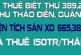 Cho Thuê Biệt Thự 389,2m2 Khu Thảo Điền, Quận 2