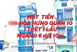 MB Hoà Hưng Q10, đông đúc ngày đêm, Diện tích lớn làm quán nhậu, cafe, cửa hàng tiện lợi