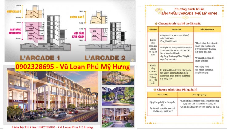 Cập nhật giá bán & ưu đãi T7/2024 của dự án L'arcade Phú Mỹ Hưng