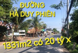 Mặt Tiền Khủng 1331m2 có 20 tỷ x hà Duy Phiên Củ Chi TP.HCM