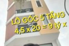 Toà Nhà 5 tầng 4,5 x 20 có 9 tỷ x Bùi Văn Ngữ Hiệp Thành TP.HCM