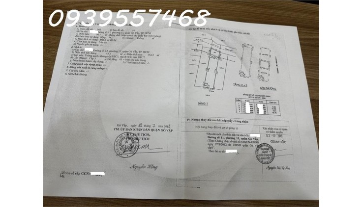 Cực Gấp!! Nhà 57m2, 4 Tầng. Ngay CV Làng Hoa, Nguyễn Văn Khối, Gò Vấp. TRẢ LÀ BÁN