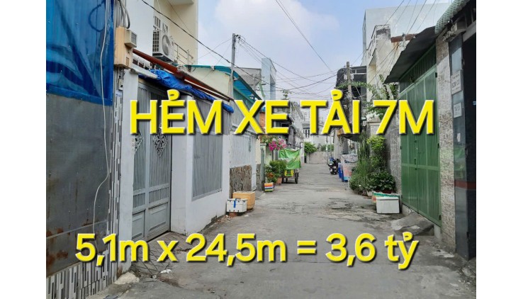 Bao giá Q12 - 118m2 Đất 5,1 x 24,5 có 3,6 tỷ Thạnh Xuân Quận 12 TPHCM
