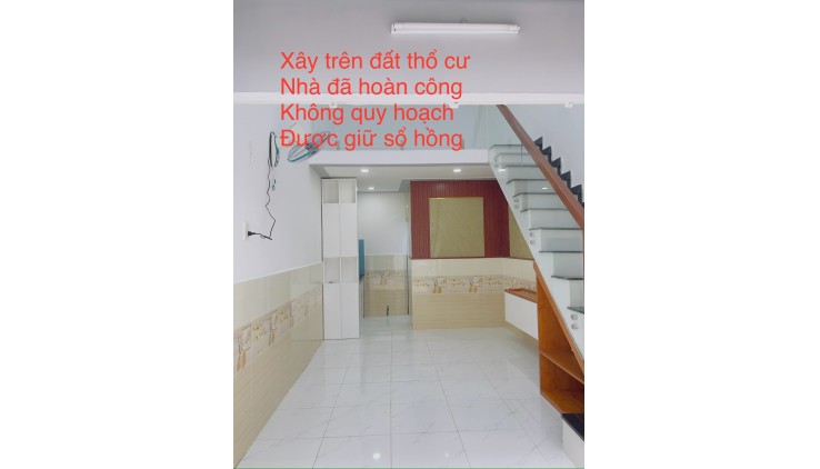 Nhà phố 1tỷ080 (3.5m*6m), giữ sổ hồng, 1 trệt 1 lầu, Hiệp Thành 06, Q12