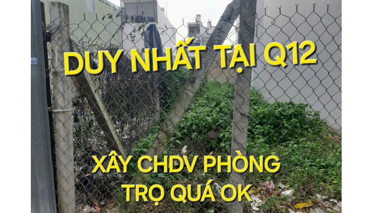 Bao giá Q12 - 118m2 Đất 5,1 x 24,5 có 3,6 tỷ Thạnh Xuân Quận 12 TPHCM