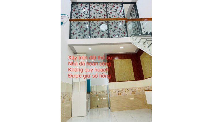 Nhà phố 1tỷ080 (3.5m*6m), giữ sổ hồng, 1 trệt 1 lầu, Hiệp Thành 06, Q12