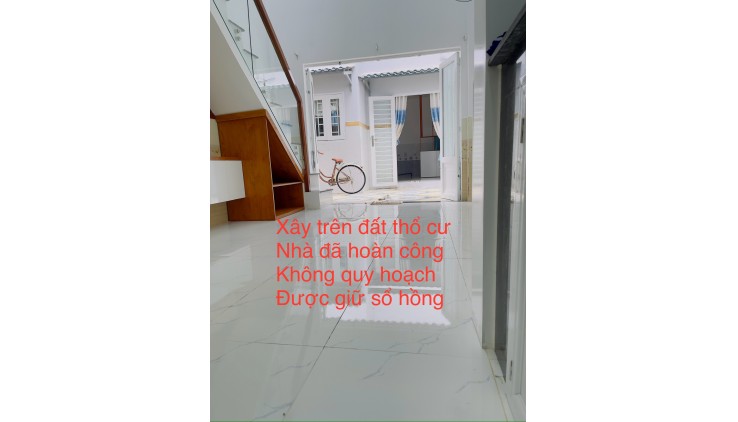Nhà phố 1tỷ080 (3.5m*6m), giữ sổ hồng, 1 trệt 1 lầu, Hiệp Thành 06, Q12