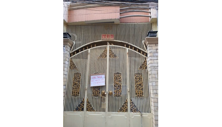 Cho thuê nhà nguyên căn hẻm ba gác 2 xẹt đường Nguyễn Thiện Thuật Q.3 105m2 giá 14,5 tr/tháng