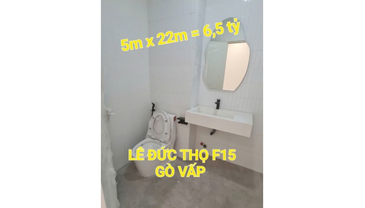 Bao Giá Toàn Sài Gòn 111m2 2 tầng có 6,5 tỷ Lê Đức Thọ Gò Vấp TP.HCM