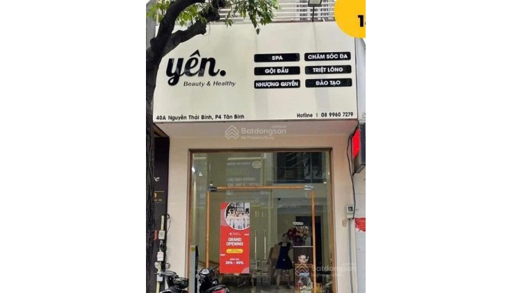 CHO THUÊ NHÀ 2 MẶT TIỀN TRƯỚC SAU – SỐ 40A, ĐƯỜNG NGUYỄN THÁI BÌNH, PHƯỜNG 4