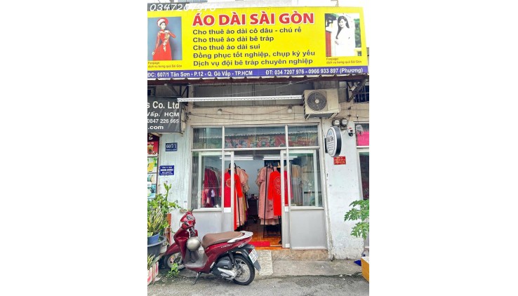 CHÍNH CHỦ SANG LẠI TIỆM ÁO DÀI TÂM HUYẾT DO CÓ CON NHỎ TẠI GÒ VẤP