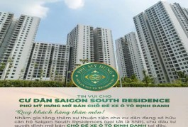 Bán ô đậu xe dự án Saigon South Residence Phú Mỹ Hưng. Mua trực tiếp chủ đầu tư- Sở hữu lâu dài