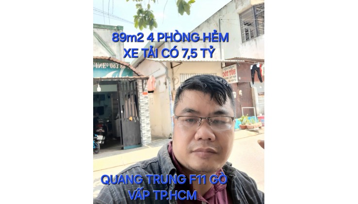 2 tầng 89m2 4 Phòng có 7,5 tỷ Quang Trung Phường 11 Gò Vấp TP.HCM