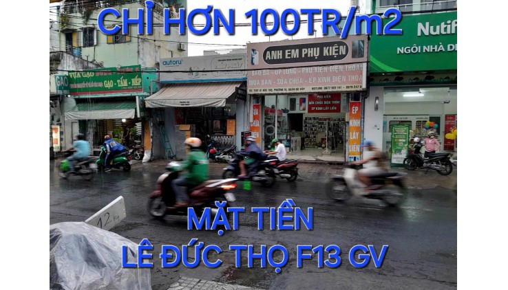 100tr/m2 Mặt Tiền Lê Đức Thọ Gò Vấp TP.HCM 95m2 có 10,5 tỷ