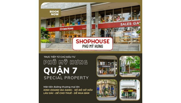 Bán Shophouse mặt tiền đường Tôn Dật Tiên Phú Mỹ Hưng.Mua trực tiếp chủ đầu tư Phú Mỹ Hưng