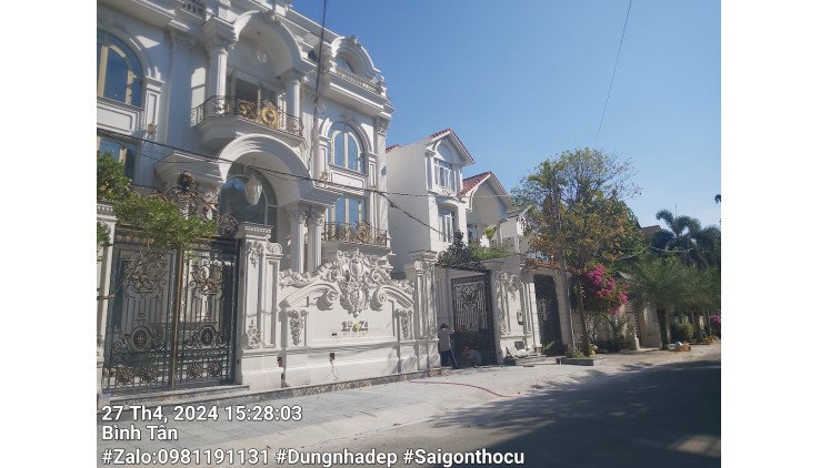 Bán Nhà mặt tiền kinh doanh ngay công viên,130m,ngang 6m Chào:13 tỷ,đi bộ vài bước ra Aoen Tên Lửa,Bình Tân