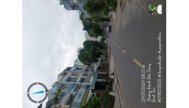 BÁN NHÀ MẶT TIỀN KINH DOANH ĐS TÊN LỬA ,AEON BÌNH TÂN.100N2  5 TẦNG CHỈ:9.1 TỶ