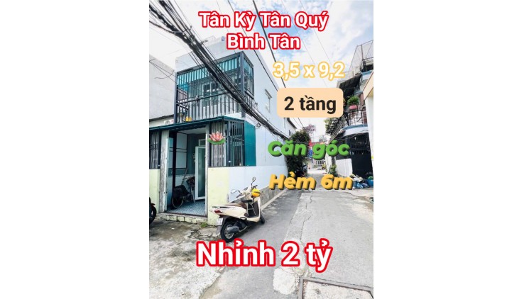 Nhà nhỉnh  2 tỷ Tân Kỳ Tân Quý, BHHA, Bình Tân, 2 tầng 32m2