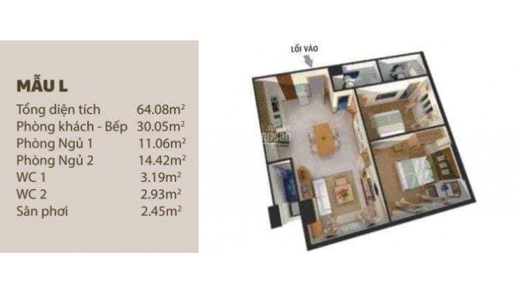 Cho thuê căn hộ 35 hồ học lãm, p. an lạc, bình tân; Căn Góc 64m2 2pn 5triệu. nhà trống