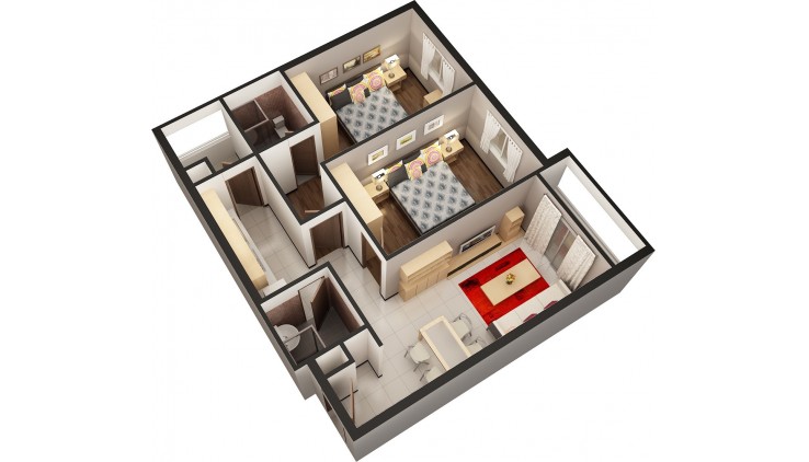 1,3 tỷ có ngay căn hộ 70m2 tại mặt tiền Nguyễn Văn Linh,Bình Chánh. Tặng full nội thất vô ở ngay