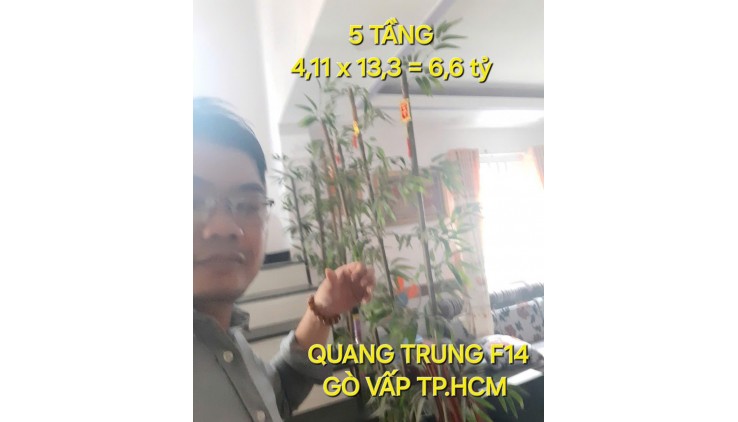 Bao giá Gò Vấp 5 tầng có 6,6 tỷ Quang Trung Phường 14 Gò Vấp TP.HCM