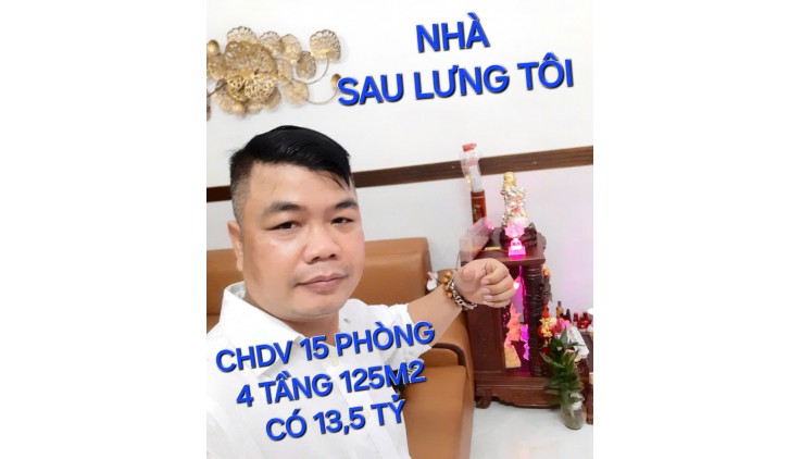 CHDV 15 Phòng 4 tầng 125m2 có 13,5 tỷ Quang Trung Gò Vấp TPHCM