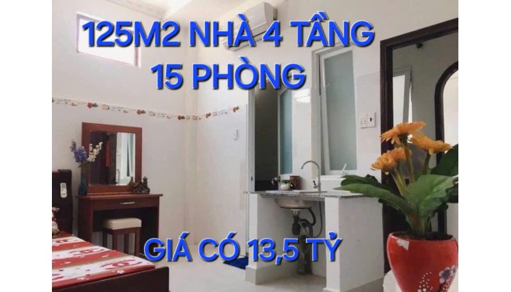 CHDV 15 Phòng 4 tầng 125m2 có 13,5 tỷ Quang Trung Gò Vấp TPHCM