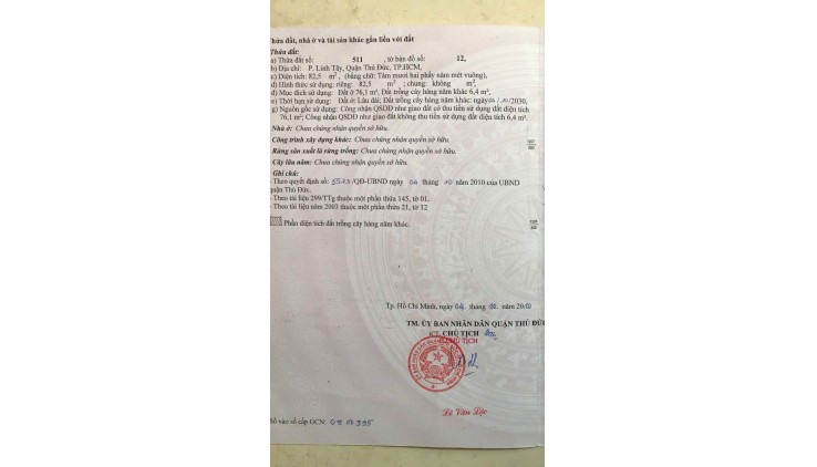 Đất tại hẻm 102 Đường Số 9 phường Linh Tây, tp. Thủ đức