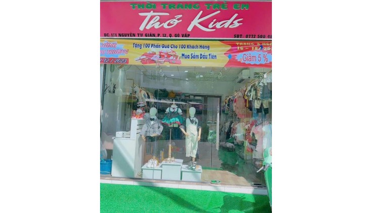 CẦN SANG GẤP SHOP THỜI TRANG TRẺ EM tại 151 Nguyễn Tư Giản Phường 12 Quận Gò Vấp TP Hồ Chí Minh