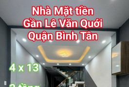 Nhà mặt tiền Gần Lê Văn Quới Bình Tân 51m2, 2 tầng, nhỉnh 4 tỷ 5