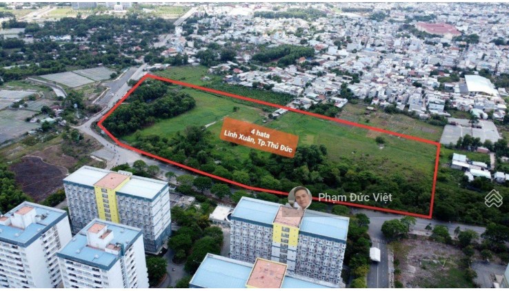 Bán gấp 4 ha đất phường Linh Xuân, TP Thủ Đức, vị trí đẹp ngay góc đường Vành Đai 3 chỉ 8 triệu/m2 ngay chủ bán