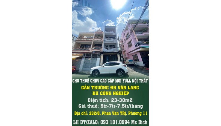 CHO THUÊ CHDV CAO CẤP MỚI FULL NỘI THẤT GẦN TRƯỜNG ĐH VĂN LANG, ĐH CÔNG NGHIỆP…P.11