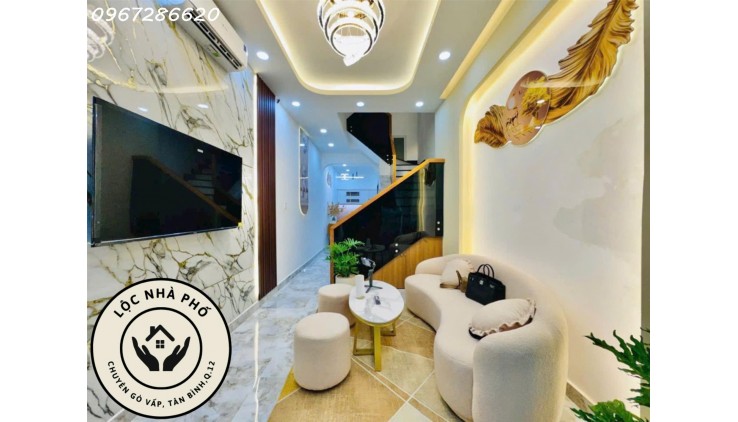 BÁN NHÀ 3 TẦNG, 4PN,ĐƯỜNG PHAN VĂN TRỊ P7 GÒ VẤP 42M2 CHỈ NHỈNH 5 TỶ