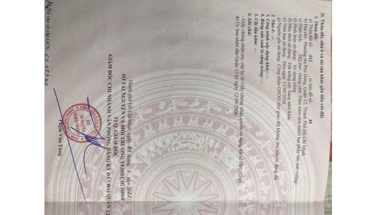 Cần bán đất đã có sổ hồng riêng tại phường An Phú Đông, Q12, giá là 28 tỷ